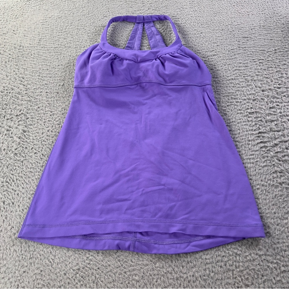 Lululemon Tank Top Womens 6 Purple Built in Shelf Bra Athletic Yoga Gym